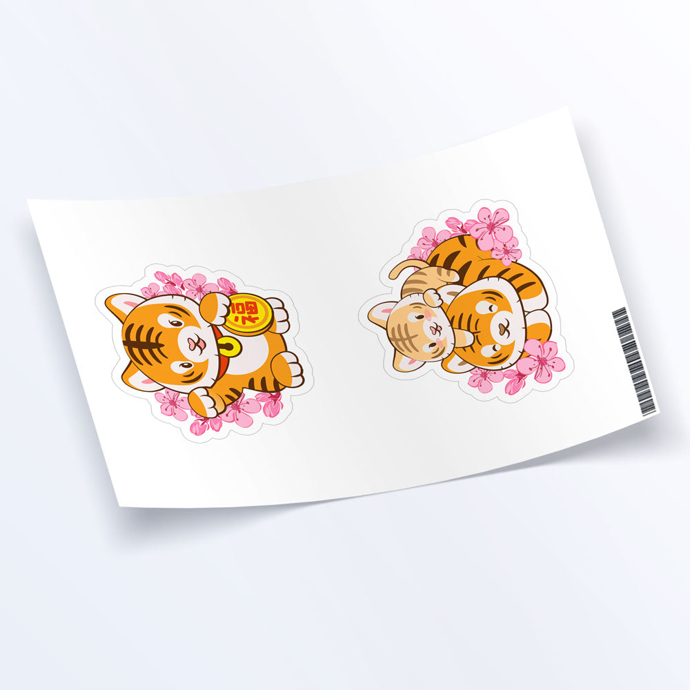 Year of Tiger Kawaii Sticker Sheet