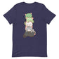 Kawaii Cat Pile Aromantic Pride T-Shirt S / Heather Midnight Navy