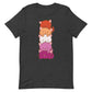 Kawaii Cat Pile Lesbian Pride T-Shirt S / Dark Grey Heather